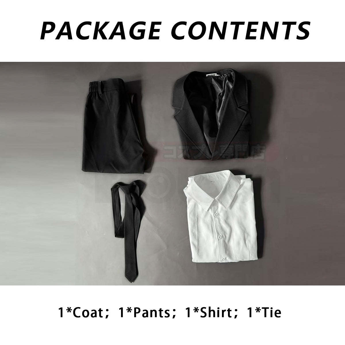 HOLOUN Chainsaw Anime Denji Hayakawa Aki Cosplay Costume Wig Halloween Christmas Convention Black Suit Shirt Pant Tie Daily