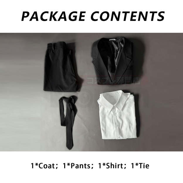 HOLOUN Chainsaw Anime Denji Hayakawa Aki Cosplay Costume Wig Halloween Christmas Convention Black Suit Shirt Pant Tie Daily
