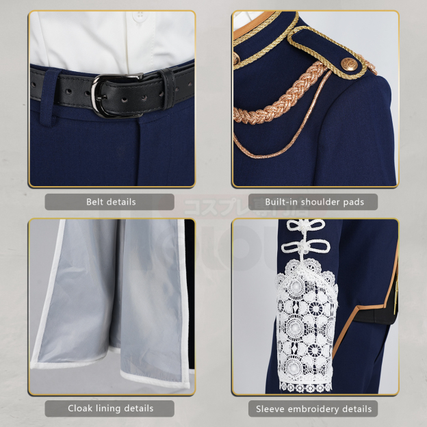 Pre-sale HOLOUN Ciel Phantomhive Anime Investiture Ceremony Cosplay Costume Convention Halloween Christmas Embroidery Cloak Coat