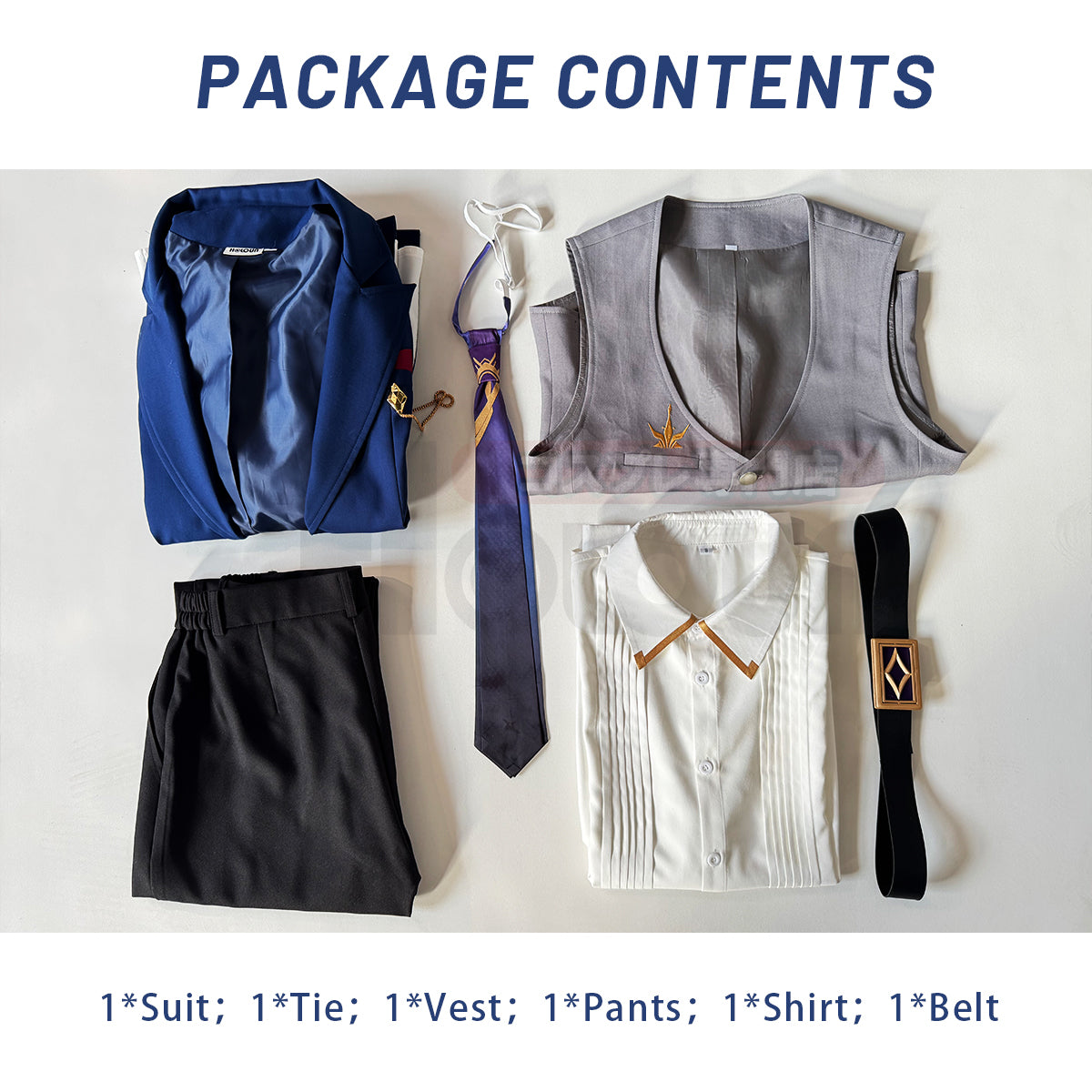 HOLOUN For All Time Anime Clarence Cosplay Costume Uniform Suit Pants Shirt Vest Tie Belt Daily Wear Cos Convention Gift