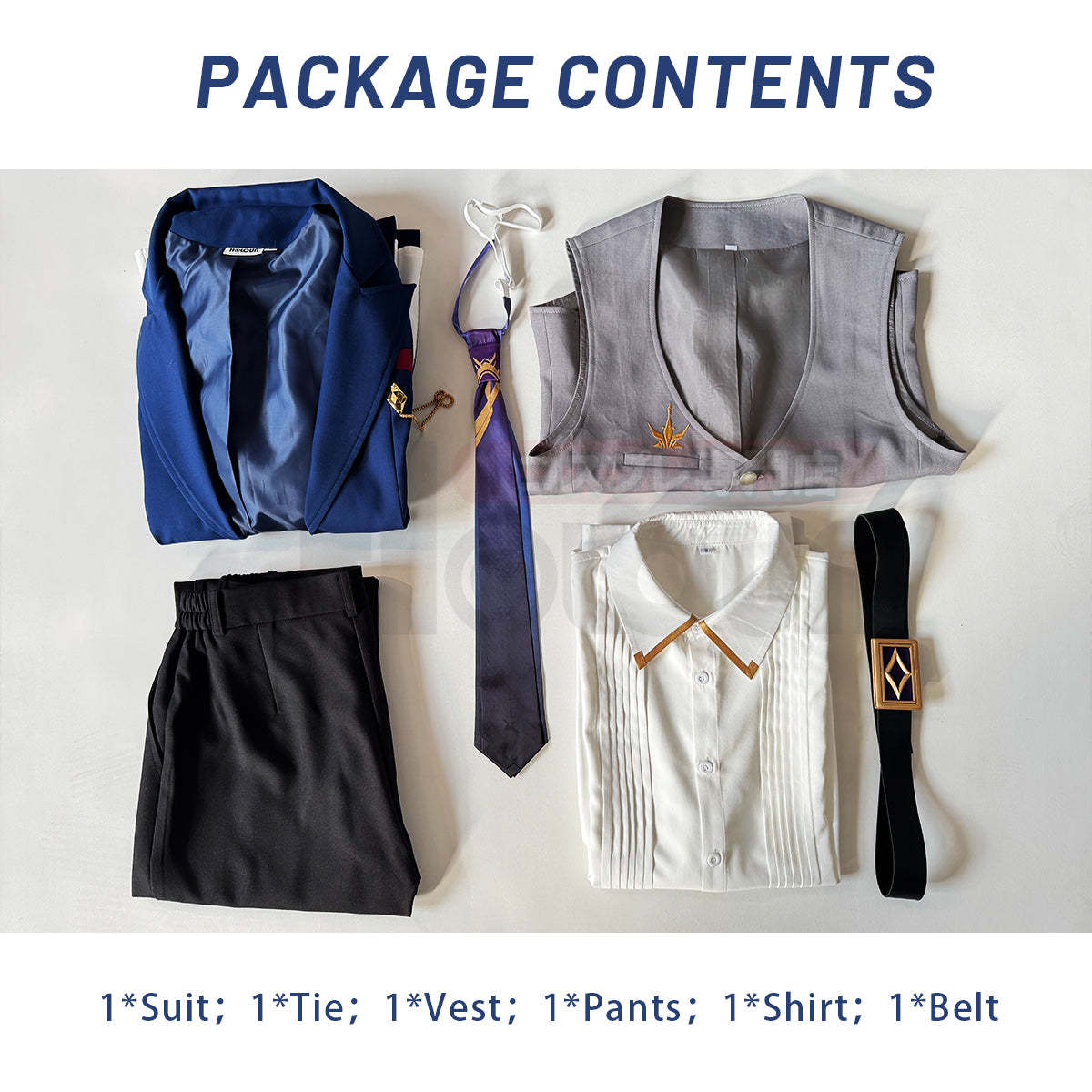 HOLOUN For All Time Anime Clarence Cosplay Costume Uniform Suit Pants Shirt Vest Tie Belt Daily Wear Cos Convention Gift