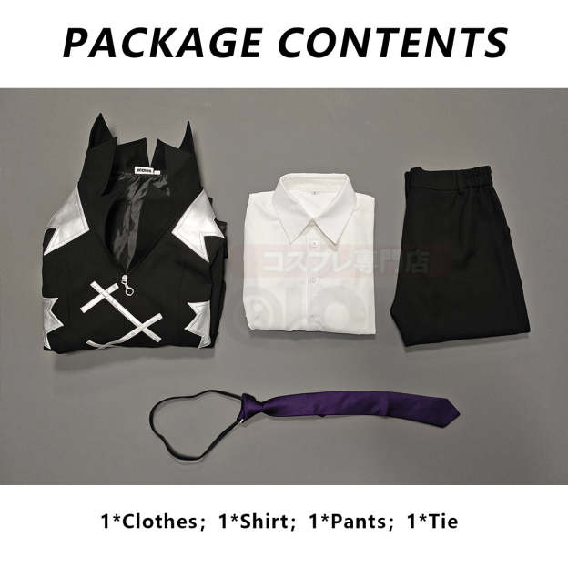 HOLOUN STONE Anime Dr. Xeno Houston Wingfield Cosplay Costume Coat Shirt Pants Tie Convention Halloween Christmas Gift