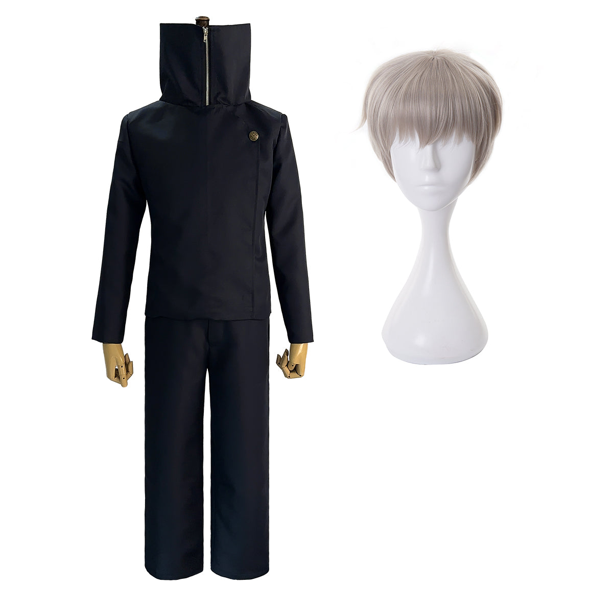 HOLOUN Jujutsu JJK Manga Anime Inumaki Toge Cosplay Costume Wig Jacket Pants Uniform Rose Net Synthetic Halloween Christmas