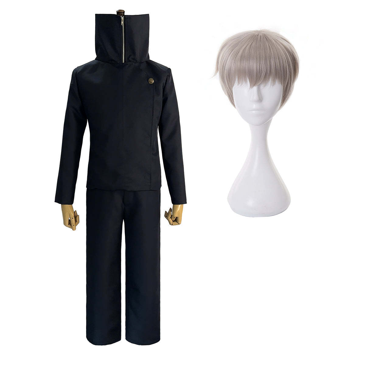HOLOUN Jujutsu JJK Manga Anime Inumaki Toge Cosplay Costume Wig Jacket Pants Uniform Rose Net Synthetic Halloween Christmas