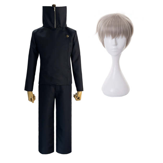 HOLOUN Jujutsu JJK Manga Anime Inumaki Toge Cosplay Costume Wig Jacket Pants Uniform Rose Net Synthetic Halloween Christmas