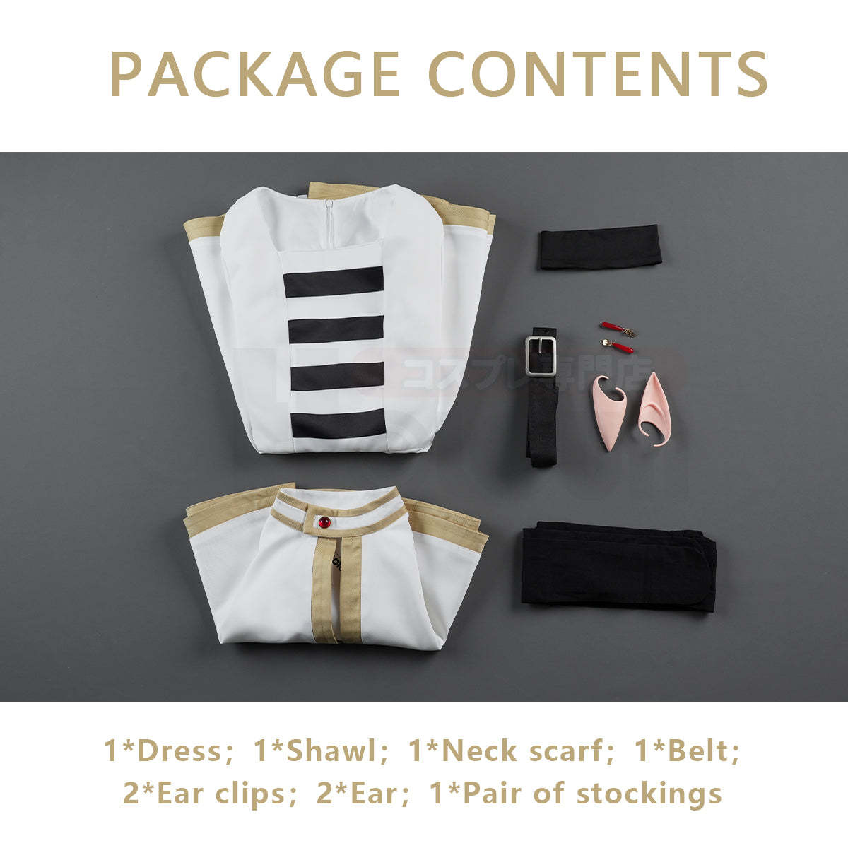 HOLOUN Frieren Beyond Journey's End Anime Frieren Cosplay Costume Shawl Cloak Dress Wig Grey Ponytail Rose Net Halloween Christmas