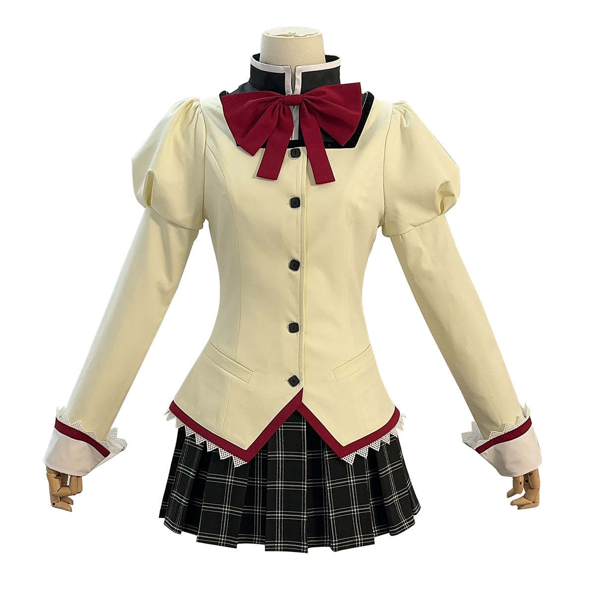 HOLOUN Puella Magi Madoka Magica Anime Kaname Madoka Cosplay Costume White Black Shirt Jk Skirt Akemi Homura Tomoe Mami Miki Sayaka Sakura Kyoko