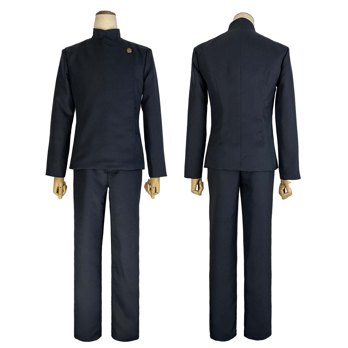 HOLOUN Jujutsu JJK Manga Anime Satoru Gojo Cosplay Costume Wig Dark Blue Jacket Pants Uniform Rose Net Halloween