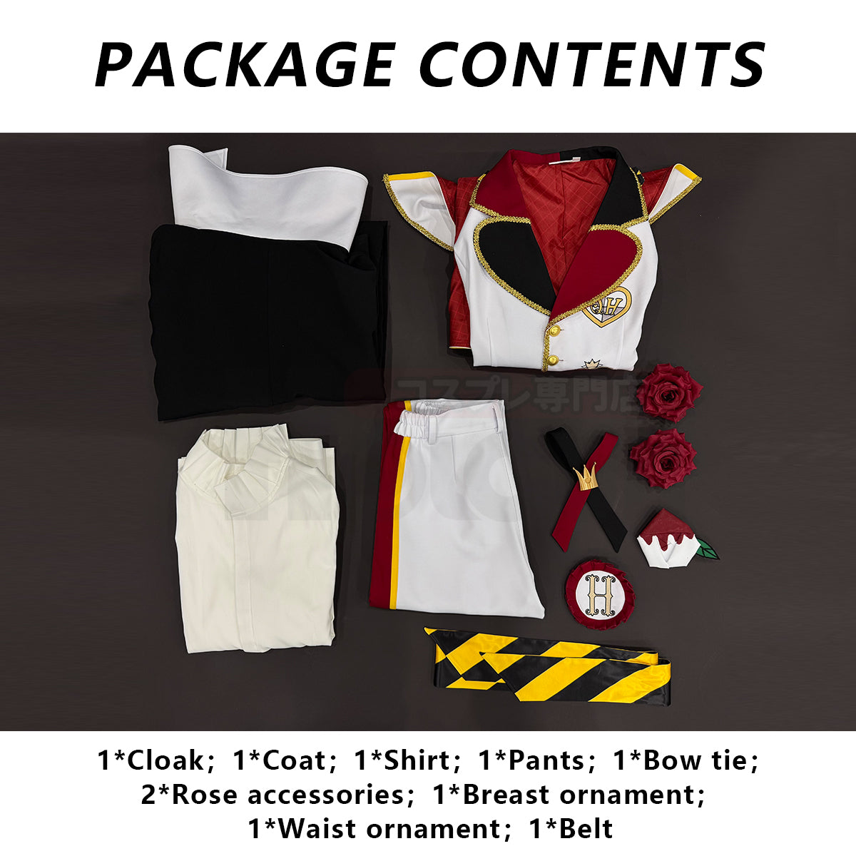 HOLOUN Twisted Game ‌Heartslabyul Riddle Cosplay Costume Convention Halloween Christmas Cloak Coat Shirt Pants