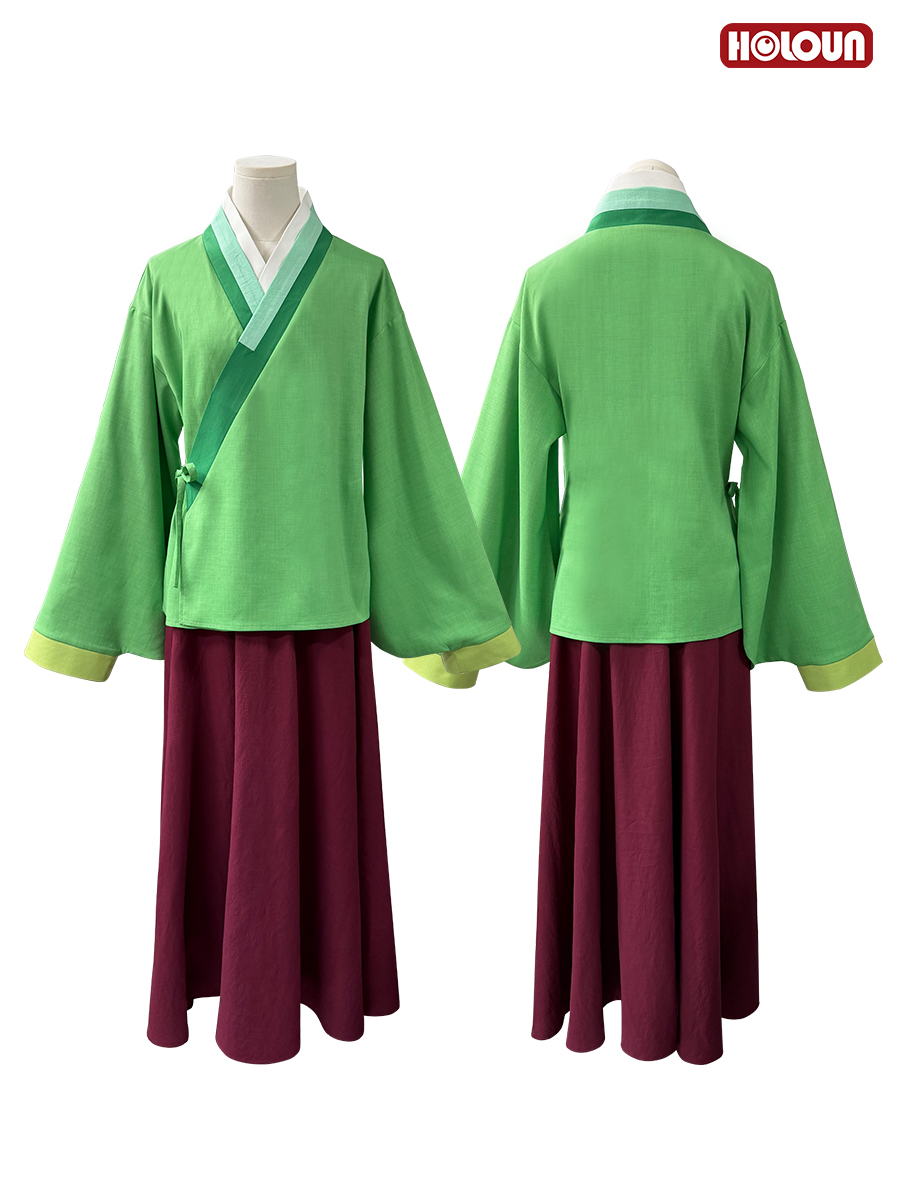 Pre-sale HOLOUN Maomao Latest Version Cosplay Costume Wig The Apothecary Anime Elastic Skirt Green Top Convention Halloween Christmas