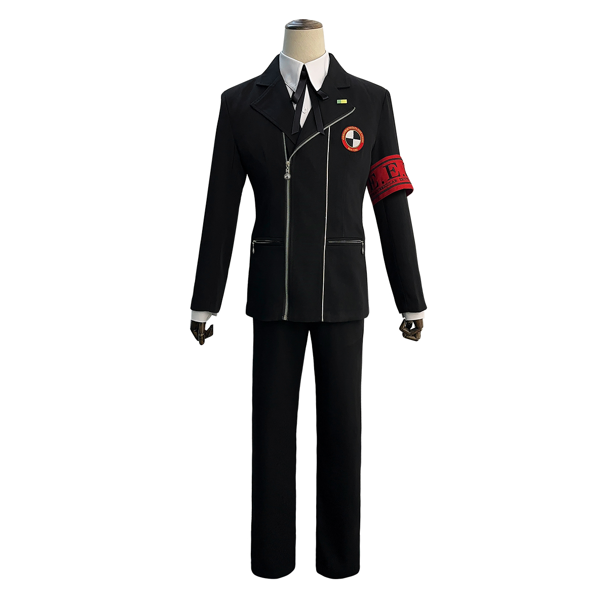 HOLOUN Game P3 Makoto Yuki Cosplay Costume Wig Gekkoukan High School Uniform Embroidery Suit Pants Shirt Daily Wearing Gift