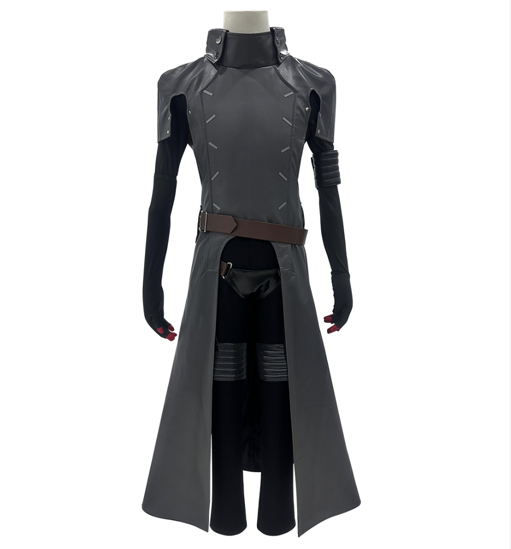 HOLOUN P5X Game Wonder Cosplay Costume Wig Faux Leather Coat Pants Belt Grey Black Color Cos Convention Gift Halloween Christmas
