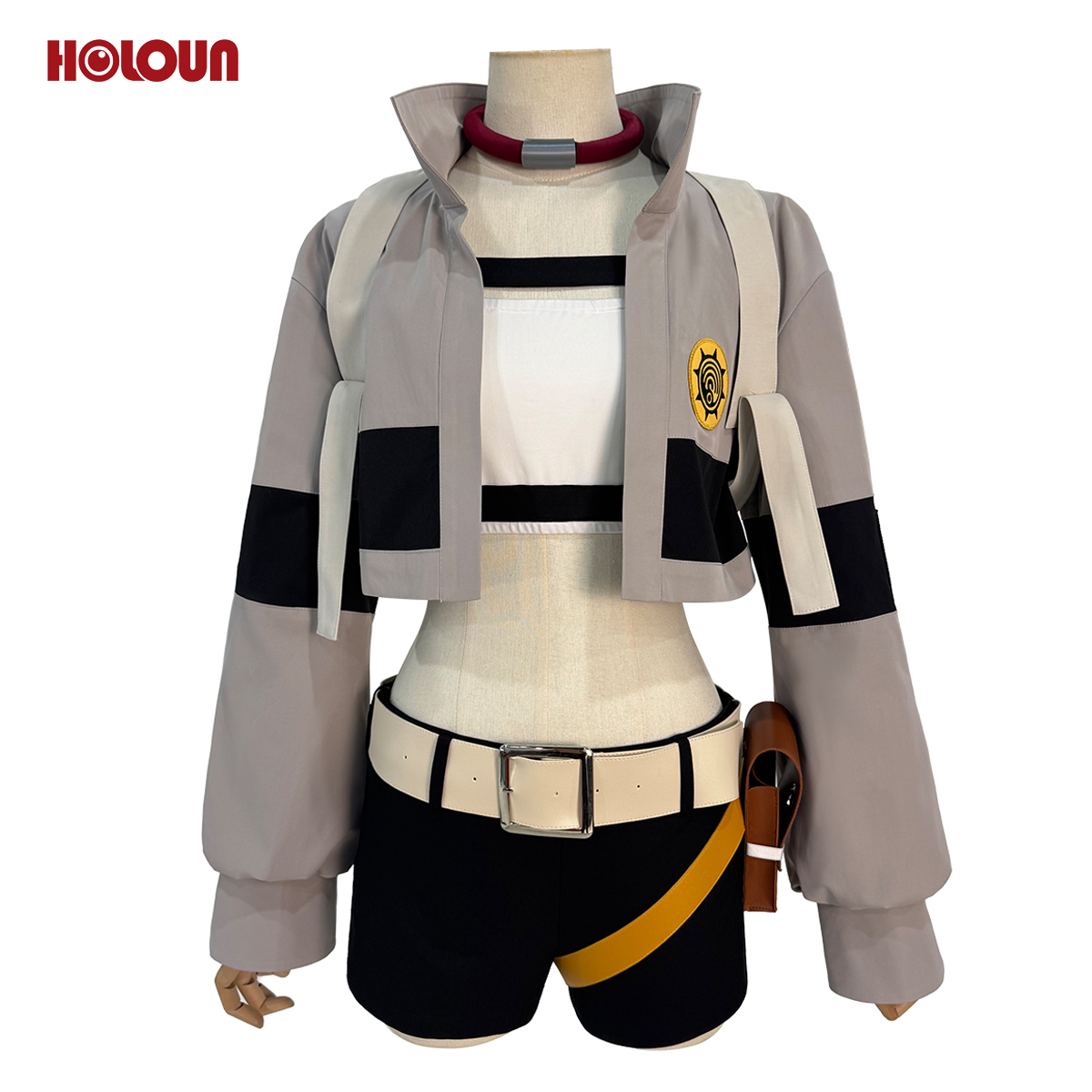 HOLOUN Gachiakuta Anime Riyo Cosplay Costume Convention Halloween Christmas Embroidery Top Vest Short Backpack Waist Bag