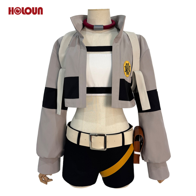 HOLOUN Gachiakuta Anime Riyo Cosplay Costume Convention Halloween Christmas Embroidery Top Vest Short Backpack Waist Bag