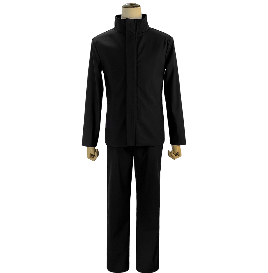 HOLOUN Jujutsu JJK Manga Anime Satoru Gojo Cosplay Costume Shibuya Incident Black Uniform Patch Wig Rose Net Synthetic Halloween