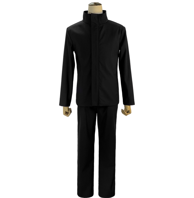 HOLOUN Jujutsu JJK Manga Anime Satoru Gojo Cosplay Costume Shibuya Incident Black Uniform Patch Wig Rose Net Synthetic Halloween