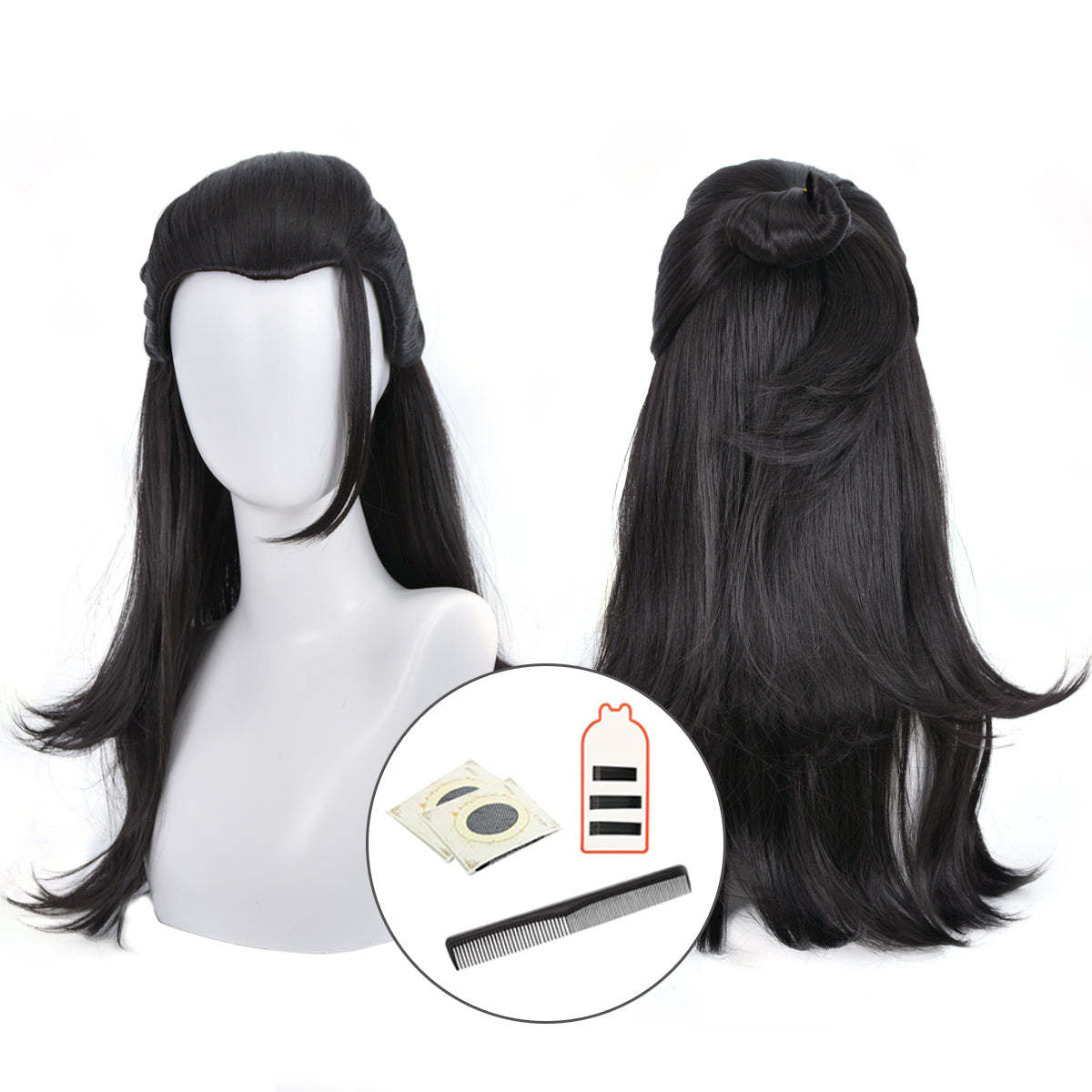 HOLOUN Jujutsu JJK Anime Suguru Geto Cosplay Wig Untied Rose Net Synthetic Fiber Adjustable