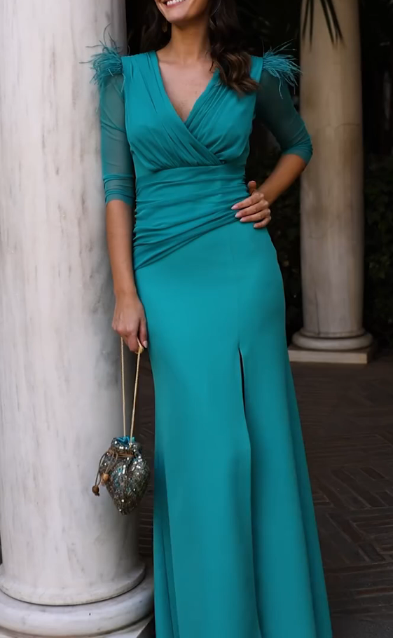 Bouganvilla draped dress