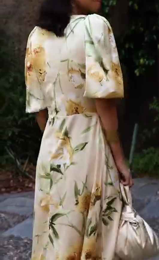 Retro floral print dress