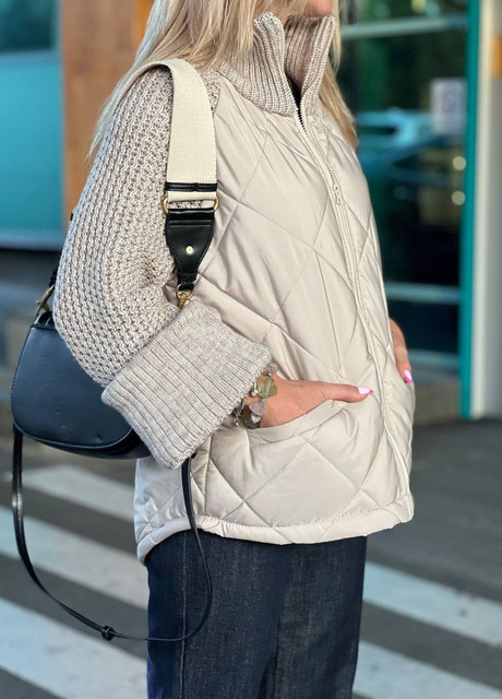 Chic Quilted Layered Jacket