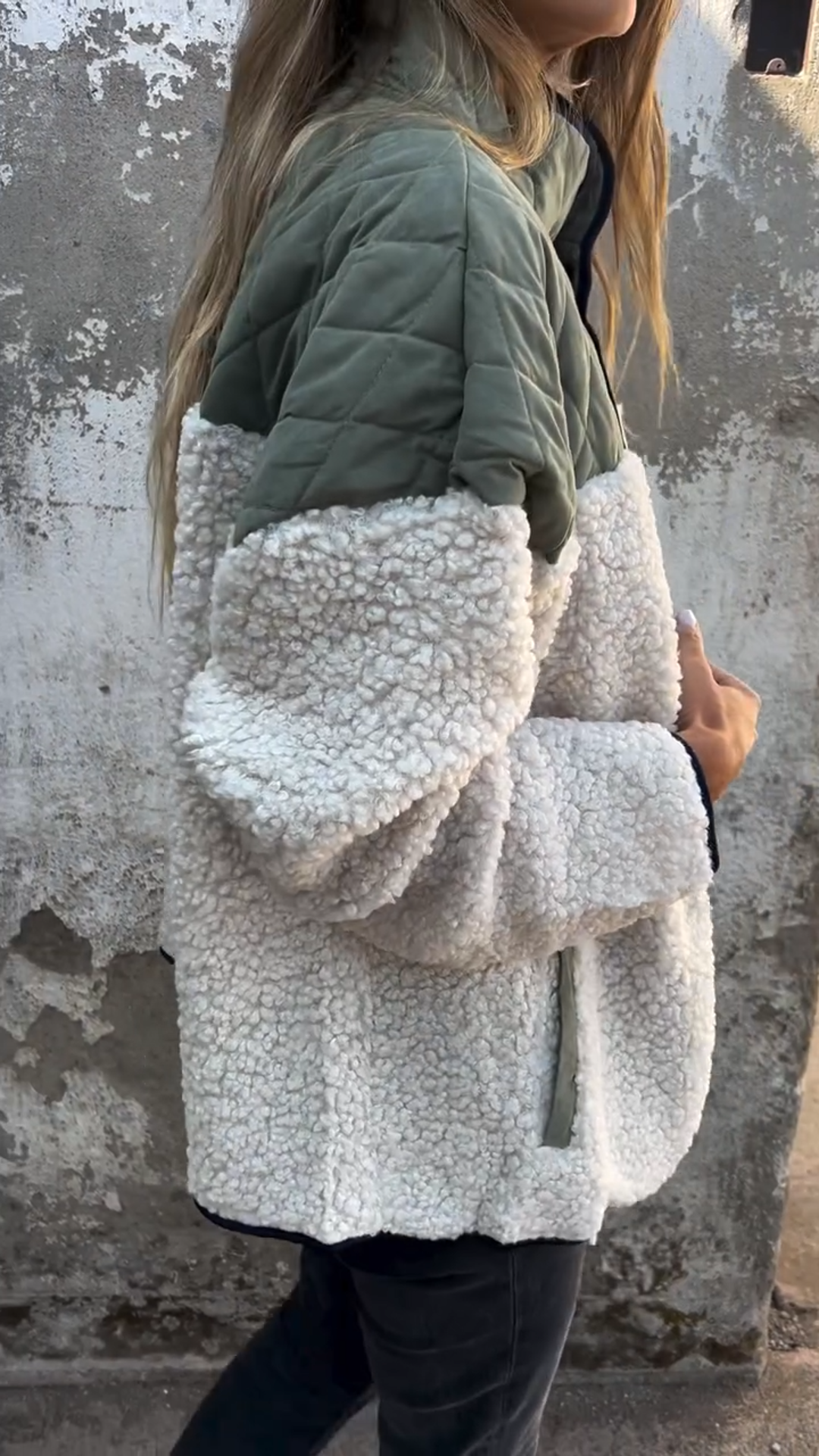 Cozy Contrast Quilted Jacket