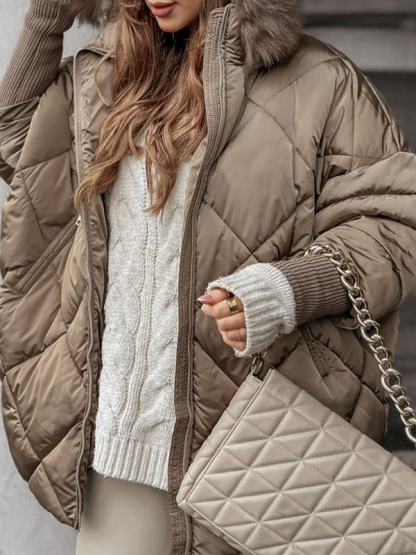 Luxury Fur Trim Hooded Down Jacket