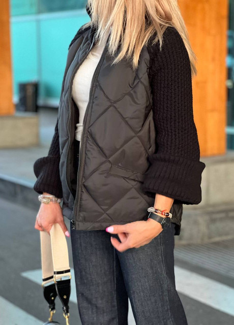 Chic Quilted Layered Jacket