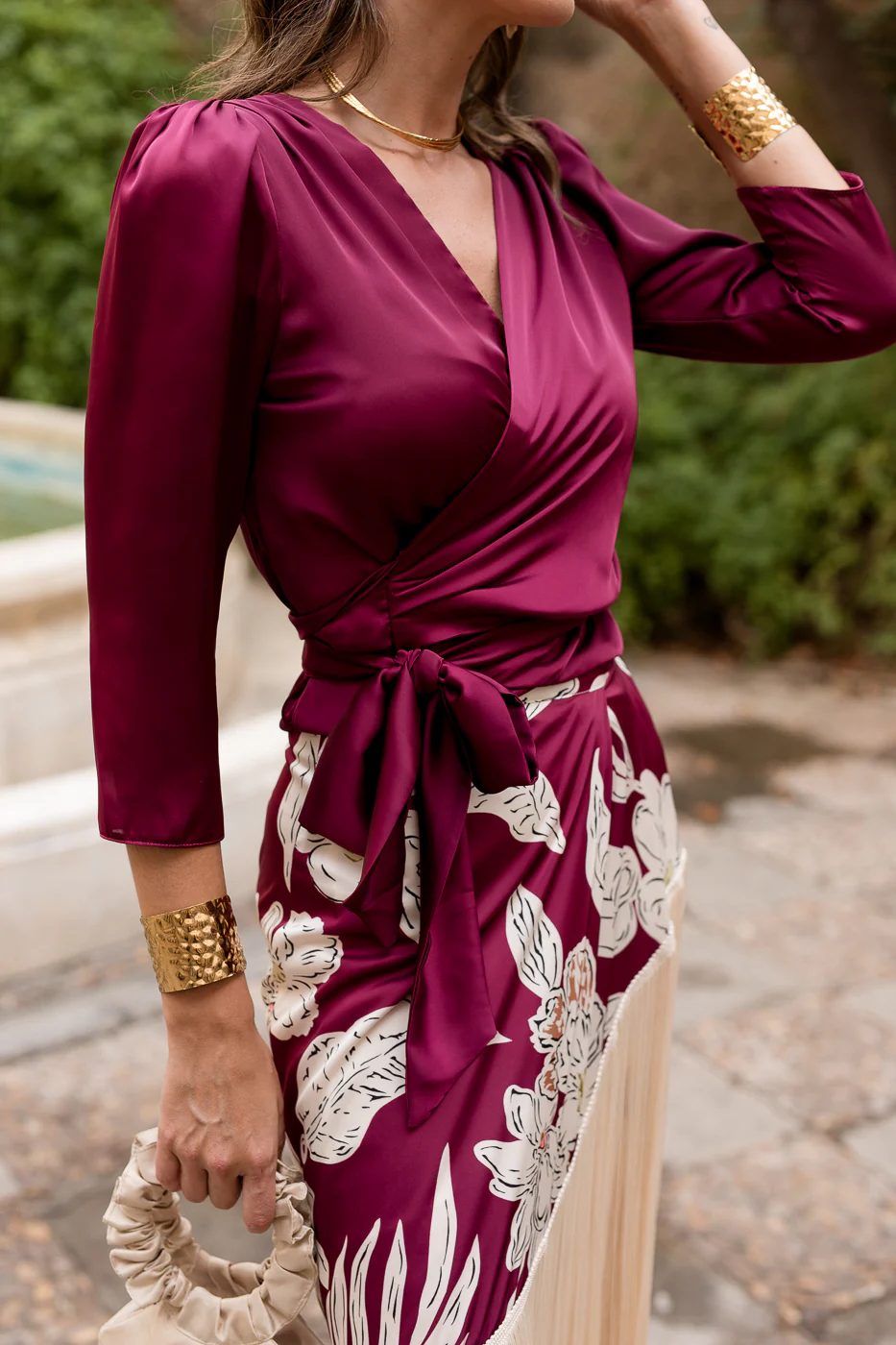 Conjunto de Blusa + falda de flecos