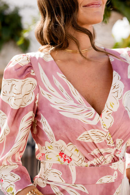 Printed fringed dress