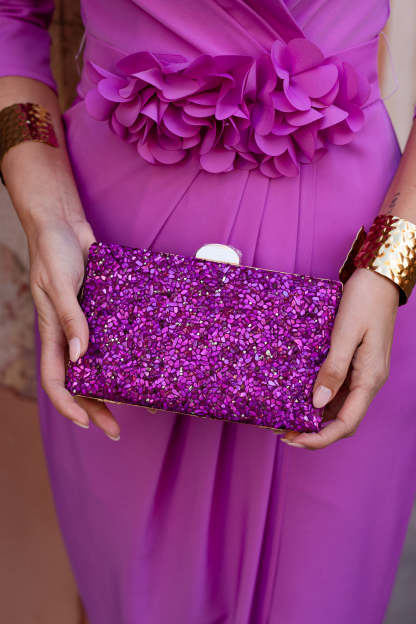 Petunia orchid midi dress