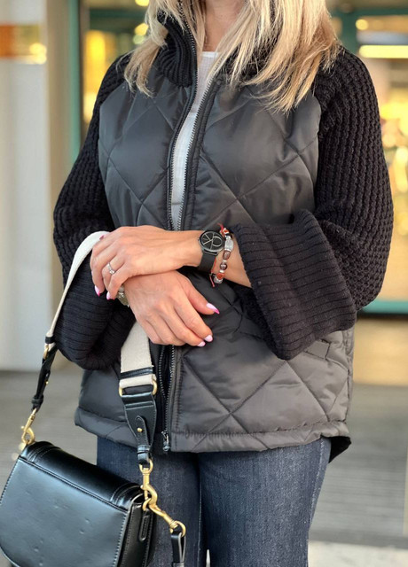 Chic Quilted Layered Jacket