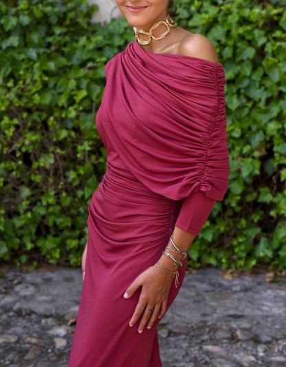 Vestido plomo cereza