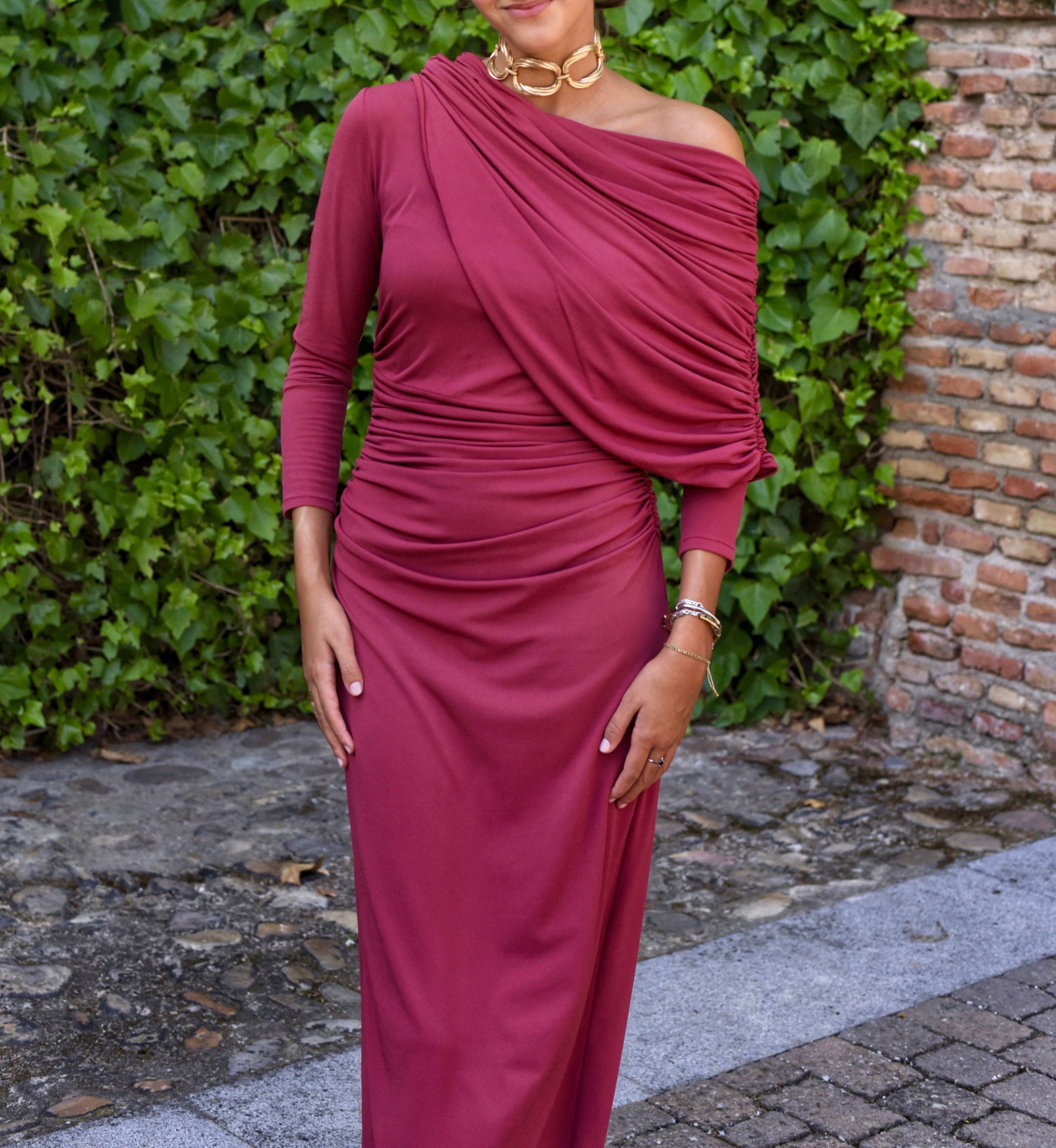 Vestido plomo cereza