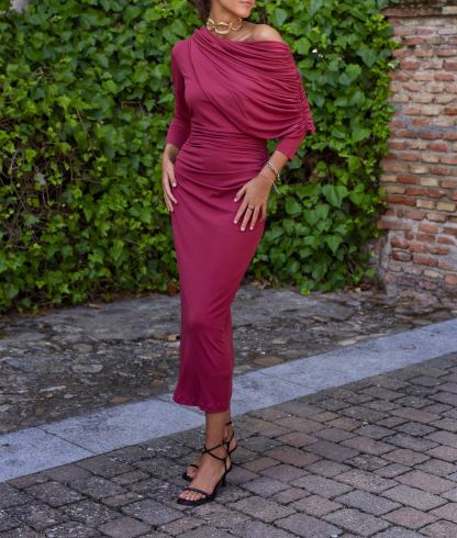 Vestido plomo cereza