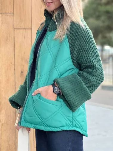 Chic Quilted Layered Jacket