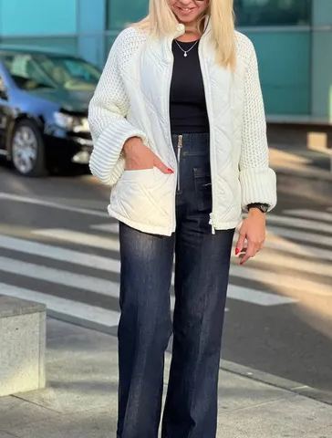 Chic Quilted Layered Jacket