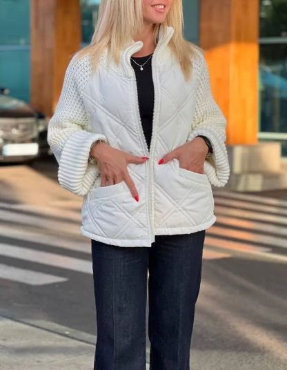 Chic Quilted Layered Jacket