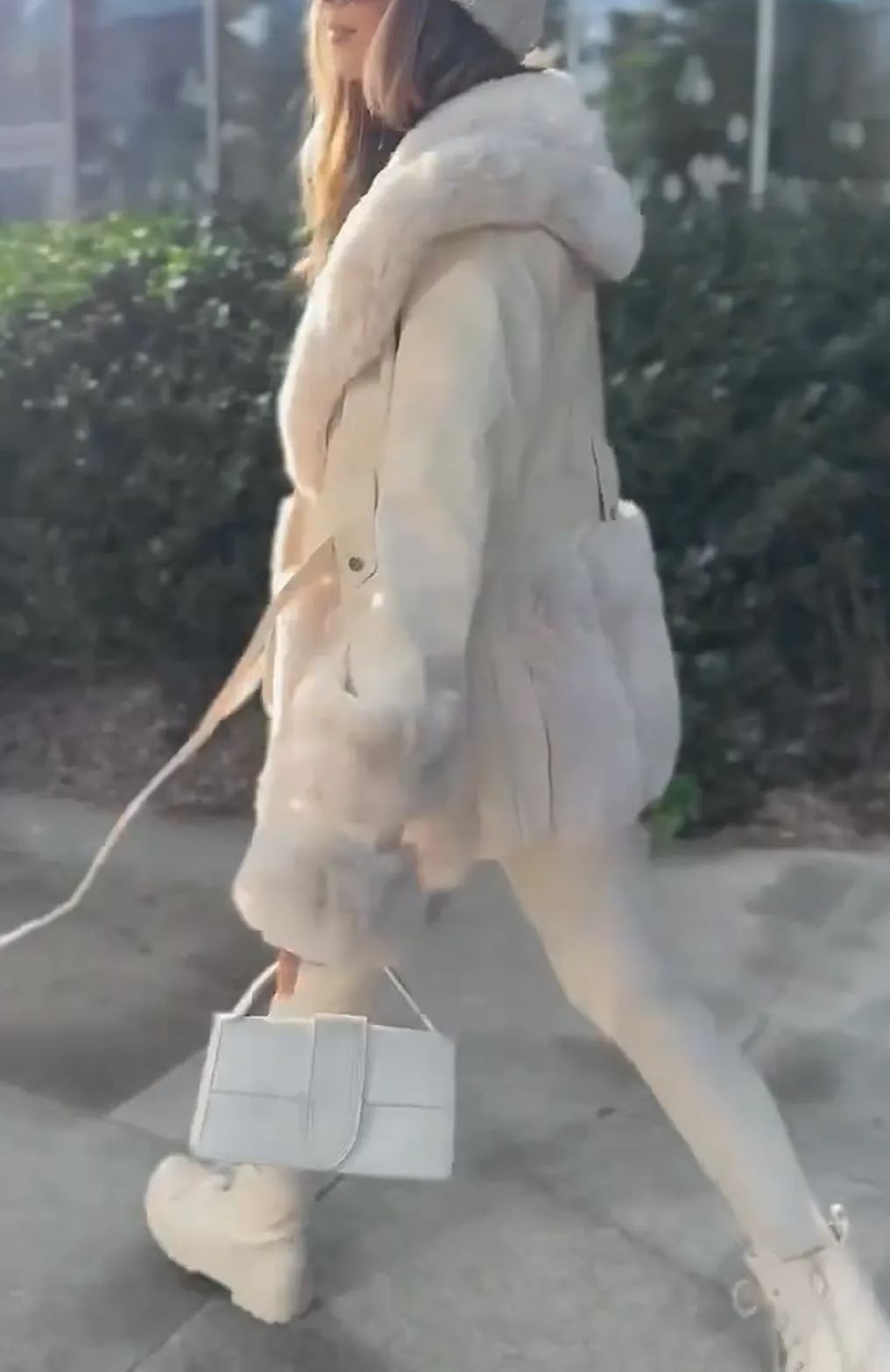 Chic Faux Fur Lined Puffer Jacket