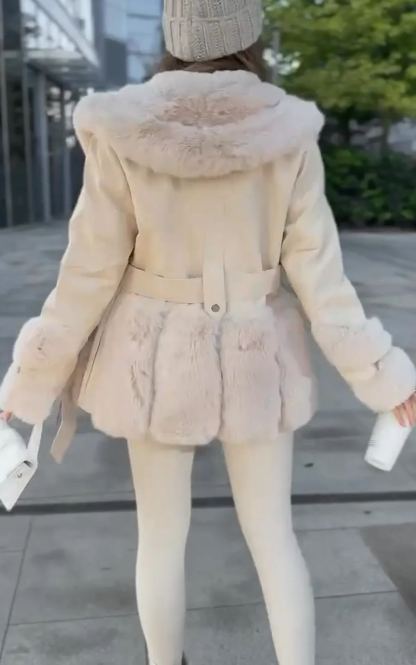 Chic Faux Fur Lined Puffer Jacket