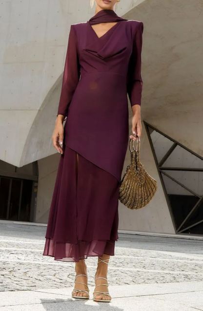 Vienna Eggplant Dress