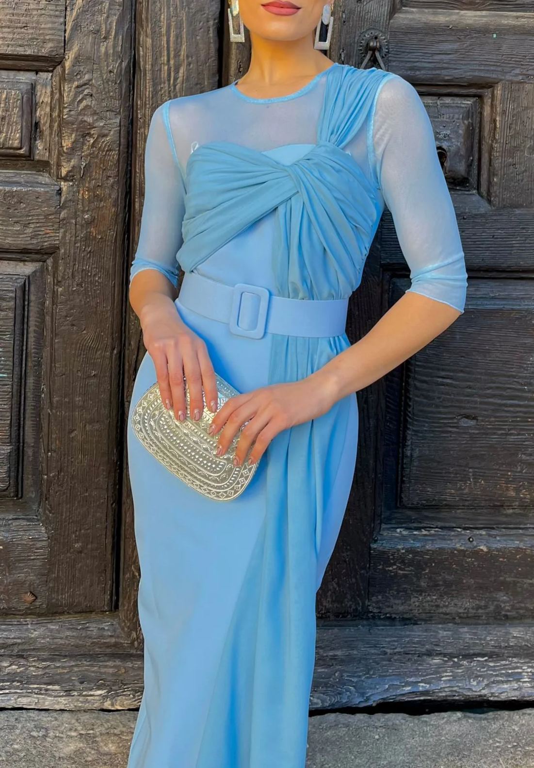 vestido salobrar celeste