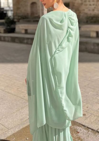 vestido olvido verde pastel