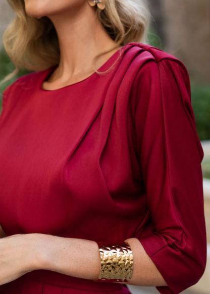 Vestido midi Lola Burdeos