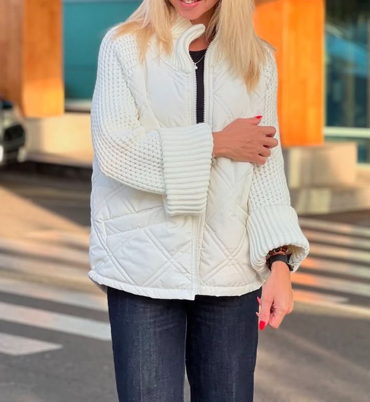 Quilted Knit Hybrid Jacket