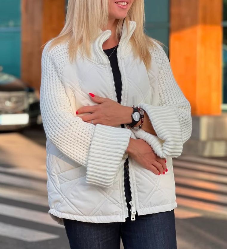 Quilted Knit Hybrid Jacket