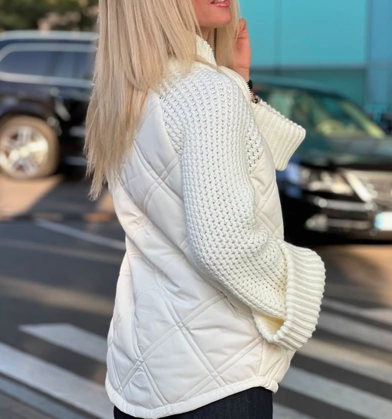 Quilted Knit Hybrid Jacket