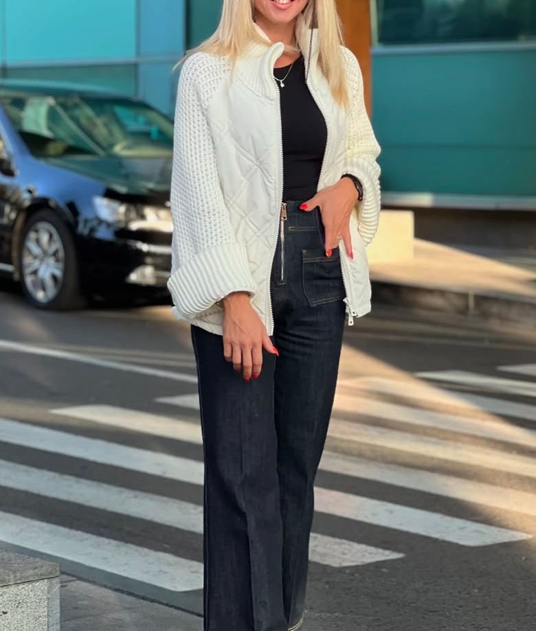 Quilted Knit Hybrid Jacket