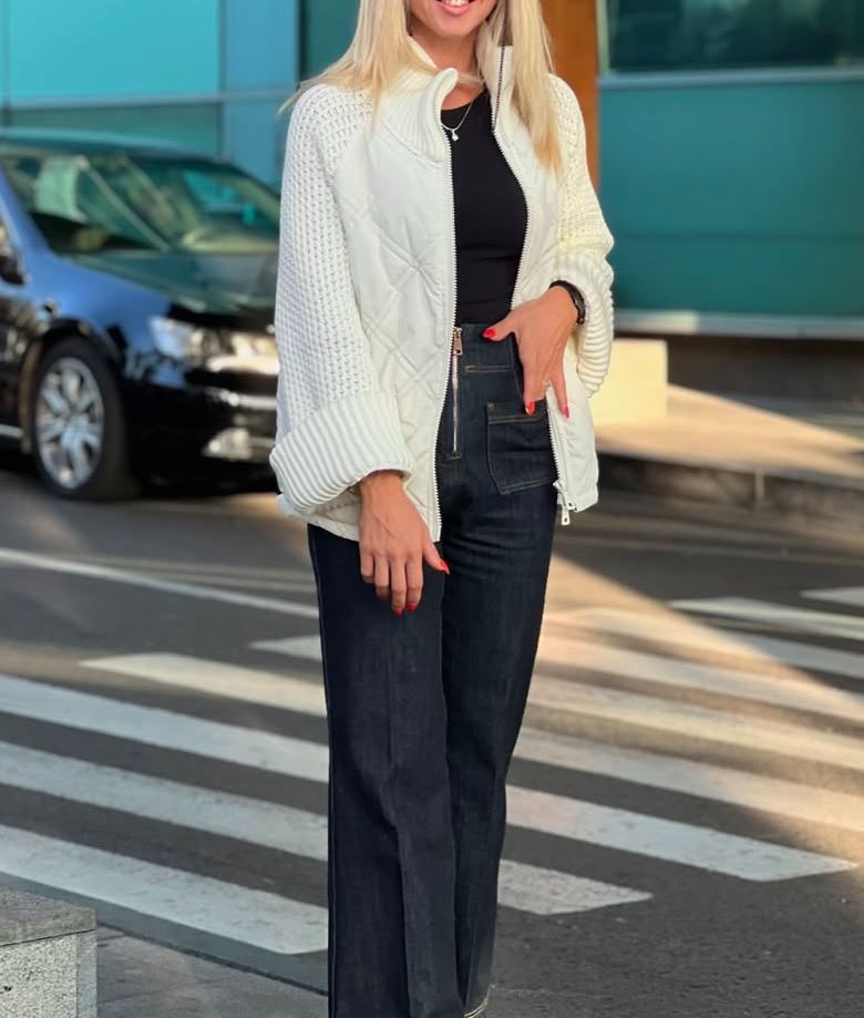 Quilted Knit Hybrid Jacket