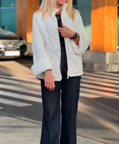 Quilted Knit Hybrid Jacket