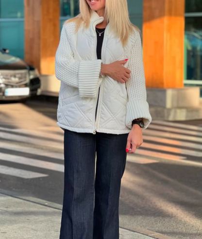 Quilted Knit Hybrid Jacket